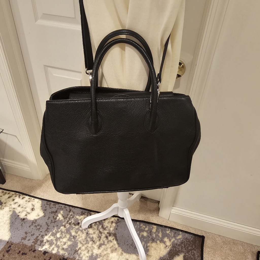 Maxima Milano Large Pebbled Leather Satchel